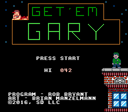 Get'em Gary (Homebrew) — Title screen